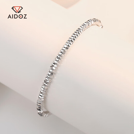 Aido Diamond pt950 platinum abacus bead bracelet for women, fashionable platinum transfer bead jewelry, weighs 12.90 grams, is about 3.2mm thick