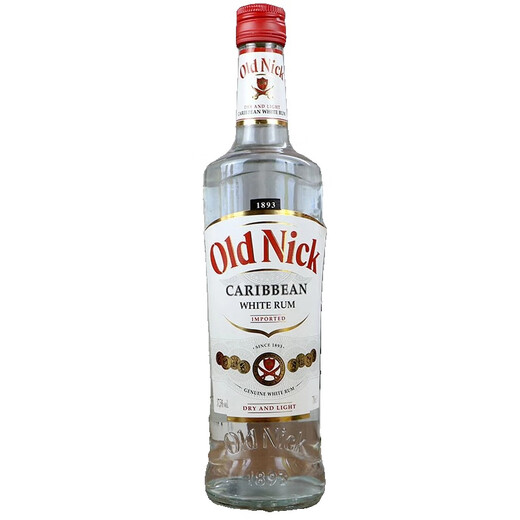 Original importiert von Bideli, Bideli Old Nick Caribbean White Rum 700ml Lizenzierter weißer Rum 700 ml 1 Flasche Single Flasche