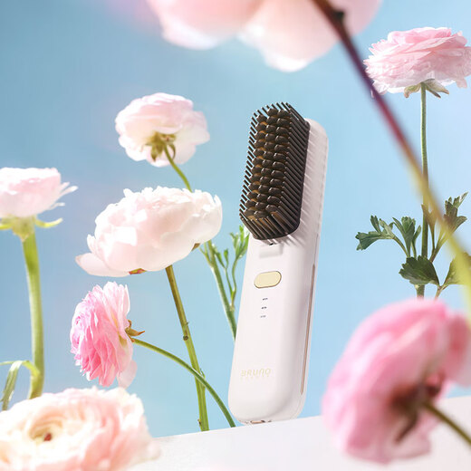 BRUNO hair straightening comb wireless negative ion does not hurt hair straightening and curling dual-purpose straightening plate clip high-ceiling girls hair straightening clip comb Yu Jibai