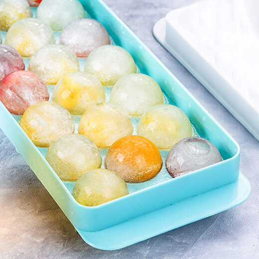 LOCK&LOCK household DIY homemade ice cube mold freezing box ice cream mold box children's baby food supplement box round 20 grids