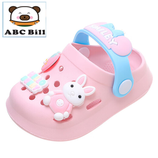 ABC Bill Slippers Home Summer Sandals para niños Pequeños y medios para niños Interior Soft Sole Sobre Bob Too Hole Shoes Pink 10.5 120 Longitud interior aproximadamente 11.5 cm adecuada para 16-17