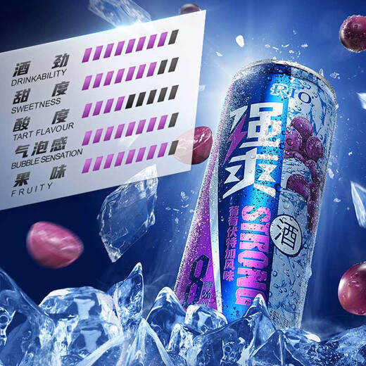 锐澳（RIO）预调酒 鸡尾酒 果酒甜酒8度 强爽系列多口味 330ml*8罐 聚会送礼