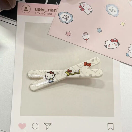 Sweet Girl Heart Kt Cat Cent Vidting Link Cartoon Student Glips Clip Clip Ins Central de cabello de alto valor Kt Corta de pelo [Fotos principales 5]