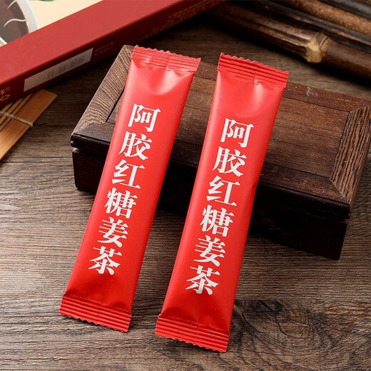 [Thé à gingembre à la cassonade] Gélatine à pointe de l'âne pour soulager le froid et réchauffer la menstruation de l'estomac, sucre de cassonade de cason de base de génie de gélatine gélatine Jujube thé 10g / sac 10g * 50 sacs [bas]