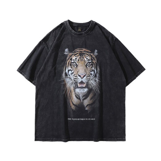 Jingpufei European et Américain Retro Retro Shirts à manches courtes pour hommes et femmes 759 m