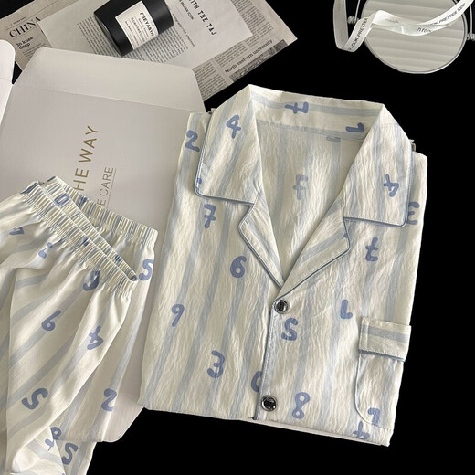 Pajama para hombres para la primavera y otoño de los hombres y el otoño 2025 Nuevo algodón de la nube de algodón largo de estilo delgado de estilo jóvenes de verano.