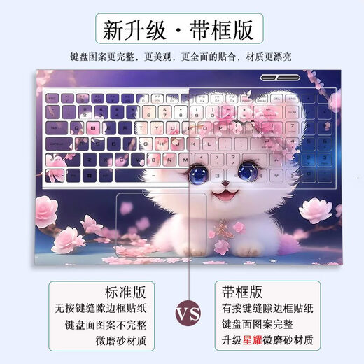 东斗士笔记本电脑贴纸适用华为荣耀华硕天选5戴尔惠普苹果联想小新贴膜 XM1047标准版四面 留言机型信息