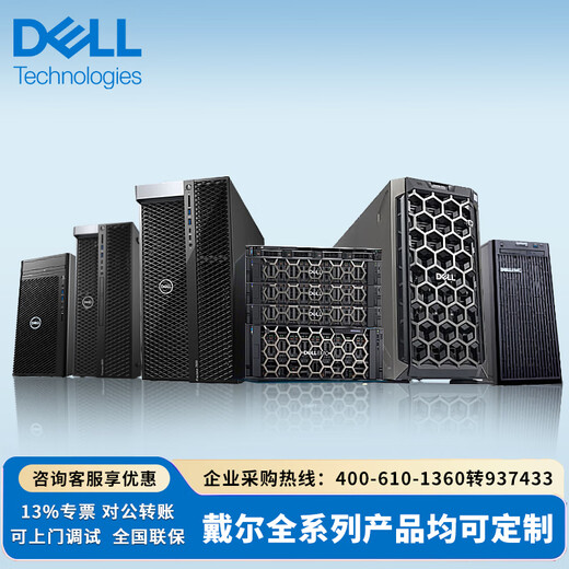 戴尔（DELL）服务器主机R740丨至强银牌 4210R 10C/20T丨16G内存丨1.2TB硬盘