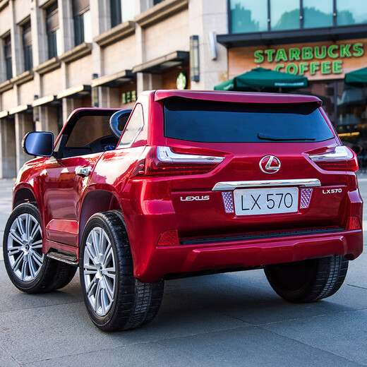 Zhou Ke Lexus children's electric car four-wheeled car with remote control car double child car off-road stroller C62 - painted black = two seats + four-wheel drive + portable charger four-drive