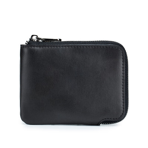 Предпочтительный подлинный кожаный кошелек Lakala Sheep's Portable Complet Integrated Zip Ship Mini маленький кошелек мужской многофункциональный маленький мешок для монет темно -синий цвет