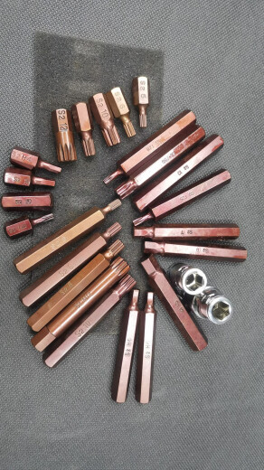 Wenzhi Craftsman plum blossom hexagon spline star T2025304050M12108 hexagonal H-batch head rotating head 10mm handle Watermelon red T45 short