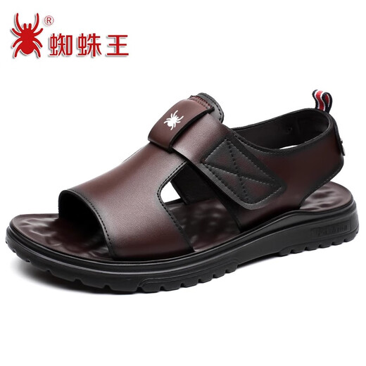 Spider King Offizielle Website Offizielle Website Offizielle Website Sandals Herren Sommer Neues trendy Leder atmungsaktives lässige Strandschuhe weiche Sohle Non-Slip Spider King Zzw6189 Brown [echtes Leder-Cowide] 41 [Standard Lederschuhgröße]