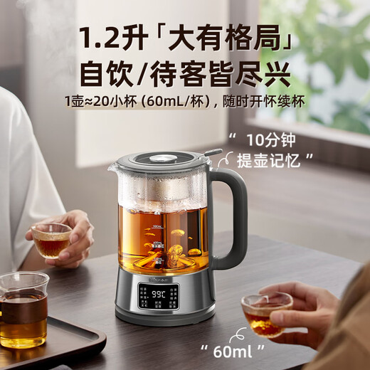 Bear health pot 1.2L large capacity tea kettle 316L stainless steel spray steaming tea kettle constant temperature tea and water all in one ZCQ-D12L6