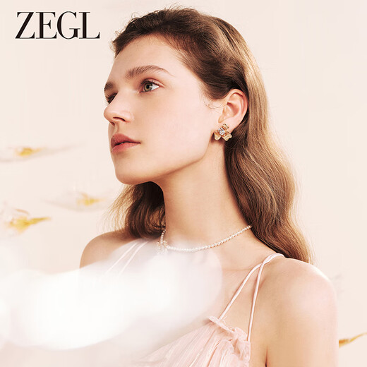 ZEGL flower earrings designer female new earrings iris earrings light luxury birthday gift for girlfriend