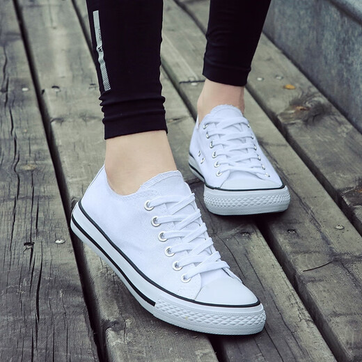 
European Pastoral Couple Canvas Shoes Men's 2025 Summer New Low Top Casual Sports Shoes Men's Trendy and Versatile (PJ) 6621 White 44