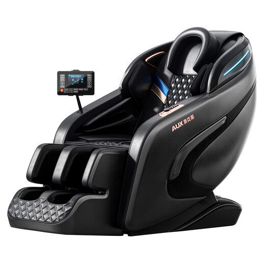 AUX 2025 new massage chair LH15A home full-body space capsule zero-gravity multi-functional smart electric massage sofa birthday gift for parents and parents on Parent's Day top model 丨 full-body airbag LCD large screen gray and black