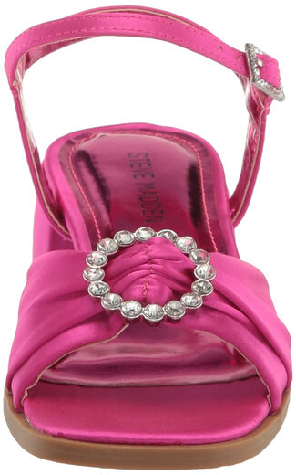 Steve Madden Girls' Shoes Unisex Children's Tango High Heel Sandals, Pink Pink 4 Big Kid