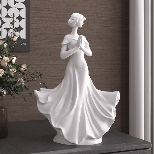 Ole's creative character art ornaments praying for plain shadows high-end sculptures living room entrance wine cabinet study room home decorations HT praying plain shadows goddess ornaments