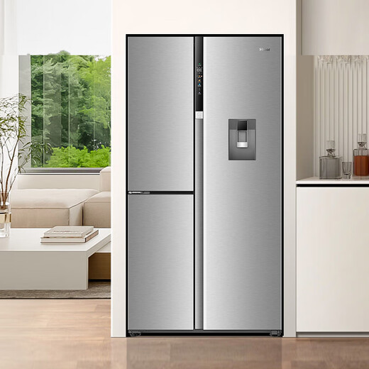 Haier 585 liter three-door automatic ice making function all-in-one refrigerator with first-class energy efficiency BCD-585WGHFTH7S7U1 585 liter three-door all-in-one refrigerator with ice making function ultra-thin refrigerator