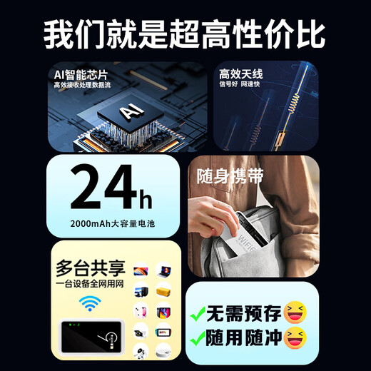 Zhixiaoguan wifi portátil móvil inalámbrico wifi6 sin tarjeta no requiere almacenamiento previo portátil compatible con dispositivos 4G/5G tráfico general nacional 2025 nuevo modelo 8000 mAh batería portátil WiFi6