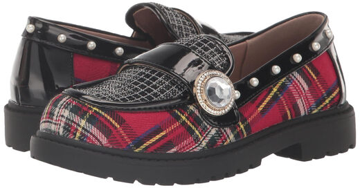 Betsey johnson unisex children's Marim loafers red multi-color 13 kids