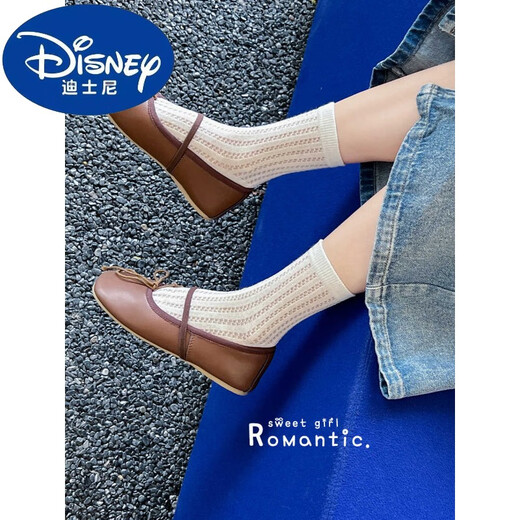 Calcetines de Disney Girls 'For Summer Fino Mesh Mesh Mid-Tube Calcetines para el verano Suminable Baby Baby White White Princess Calcetines 24-695 White Lolita C (5 pares) 1-3 años Longitud del pie recomendado 11-14 cm