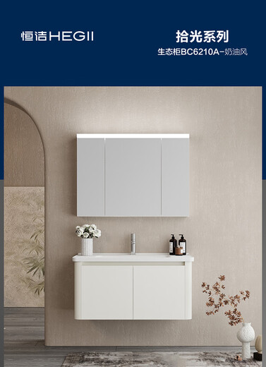 Hengjie bathroom cabinet 6210A bathroom cabinet 6210 mirror 100