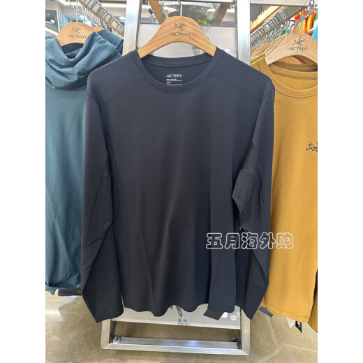 Archaeoptera bird (ARC'TERYX)ARC'TERYX Archaeoptera bird RHO HYBRID Men's inner long-sleeved top spliced ​​wool 6190/6243 Non-return and replacement semi-zipper graphite grey GAP 6190 M