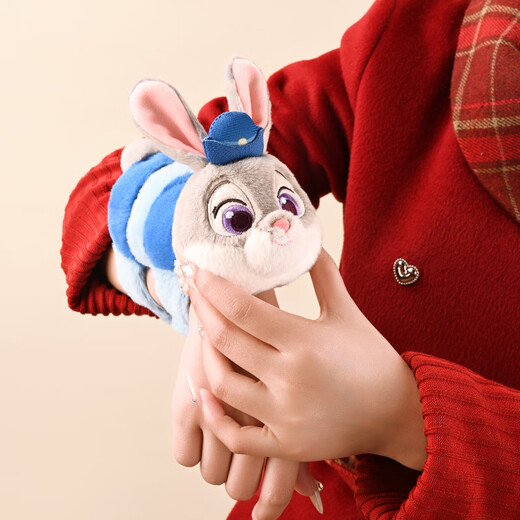 迪士尼（Disney）毛绒玩具手环公仔玩偶儿童生日礼物 疯狂动物城朱迪兔子啪啪圈