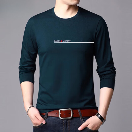 Hengyuanxiang Xinjiang T-shirt en coton en velours long manches longues à manches longues pour hommes et à l'été