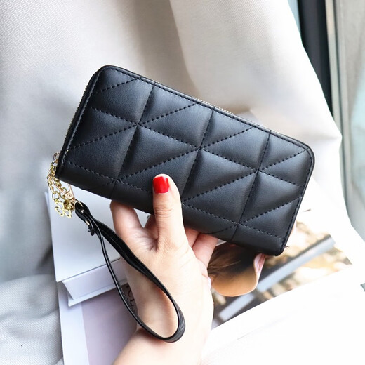 Lakala Sheep Preferred 2025 Fashion New Fashion Simple Diamond Wallet Women Long Student Korean Version Large Capacity Mobile Bag Clutch Black Diamond