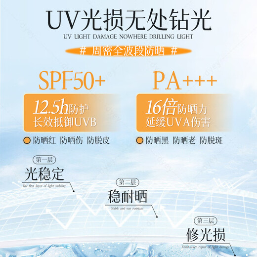 Dyey Sunscreen Face SPF50 УФ-анти-ультравиолетовый отбеливающий солнцезащитный крем.