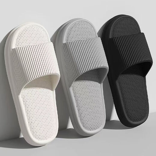 Pantres intérieures 3angni pour hommes, doux et élastique, salle de bain confortable, anti-glissement, anti-odor, léger, pantoufles de couple simples pour femmes, noire 40-41 (largeur du pied recommandée pour prendre une taille plus grande)