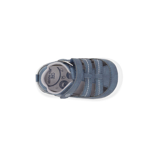 Stride Rite 360 Lightweight Breathable Comfortable Anti-Slip Sandals for Infants and Toddlers Amos 3.0 Velcro Casual Sneakers for Boys and Girls Navy 6 Infant
