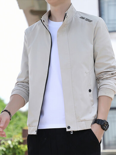 
Romon Chun Autumn Men's Thin Jacket Men 2025 New Stand Collar Jacket Fashion and All-match Casual Trench Coat Gown Men 686 [Bean Green] M [Suggested 80-95 Jin [Jin equals about 0.5 kg]]