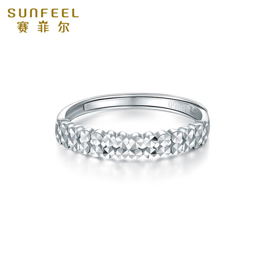 Safir's birthday gift PT950 platinum women's ring with flower crafts and baby's breath ring, live, about 2.3 grams