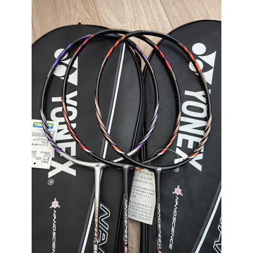 
YONEX YY YONEX Black and Red 9900nm NS8000NS9000X Classic Doubles Badminton Racket 3U 9900 Black Orange CH(4) Aerial Shooting