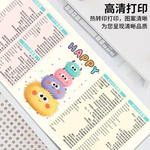Fun Cartoon süße kleine Monster-Maus-Kissen Super Large Girl Office Desk Pad Schreibtisch Computer Keyboard Pad Mauskissen können einfache, vielseitige, hochwertige, verdickte Schließkante 14380 Hallo 1000mm*500 mm*5mm