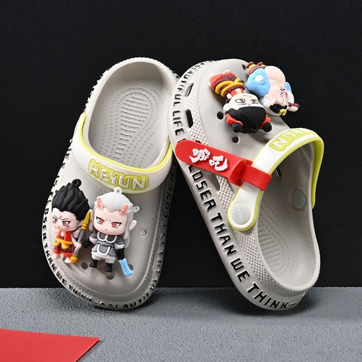 Chaussures de grotte de la mer Nezha Devil's Child's Sea NEZHA NEZHA ENFANT NOUVELLES BACLE BACLE ANTI-SOPLIP SOLE SOLE PARENT-AUX EXTACLAGE CHAUSSIONS GRENE [NEZHA AO BING] MATÉRIEL DE RÉFICRATION ARRIVÉRALÉS sans formaldéhyde et aucune odeur 18 0 [la longueur intérieure est d'environ 17,5 cm]