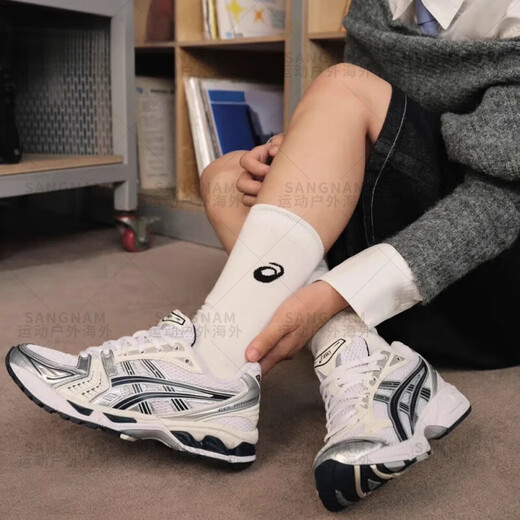 亚瑟士（asics）Kayano14 韩国限定休闲男跑步鞋复古减震女运动鞋 1203A549-020先锋银 保障 36