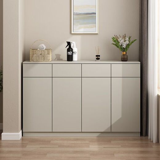 Katisha solid wood balcony cabinet storage cabinet with drawers household sun-proof and moisture-proof shoe cabinet sundry storage cabinet bay window cabinet customization length 100 depth 40 height 80 two doors and two drawers entry package installation