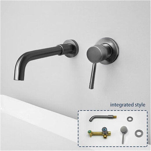 Jiumu JOMOO new home retro wall faucet hidden and cold all copper bathroom wash basin buried SH-897F antique-brass joint