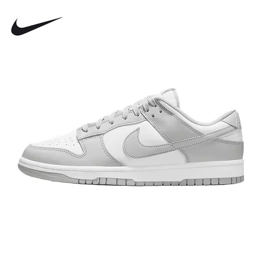 Nike (NIKE) men's shoes 2025 autumn new Duck Low comfortable low top sports retro casual shoes trendy DD1391-103/white gray 41