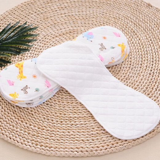 Chengyang baby diapers pure cotton breathable newborn baby meson cloth gauze washable cotton ring diapers peanut type waterproof 5 strips three-layer white rectangle M code