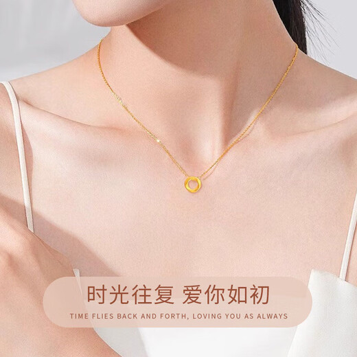Семьъядерное золотое ожерелье для женщин Mobius Feet Gold Bold Sending Gift Day's Gift для подруги для учителя Жена Клавикуля