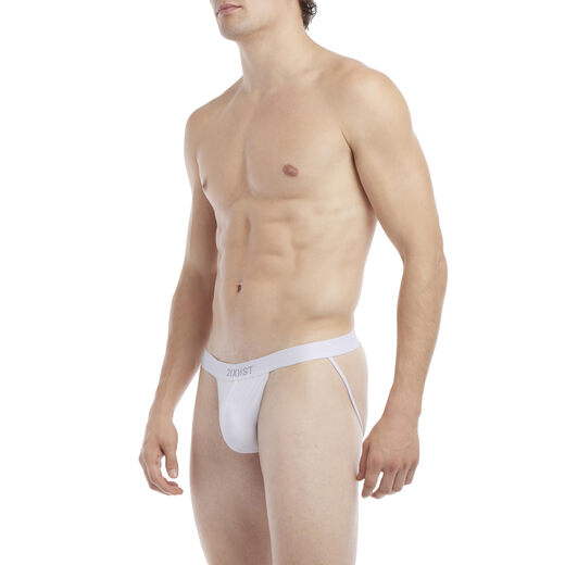 2(X)IST men's thong, breathable stretch fabric, seamless and comfortable sports briefs, large size available, bright white Large