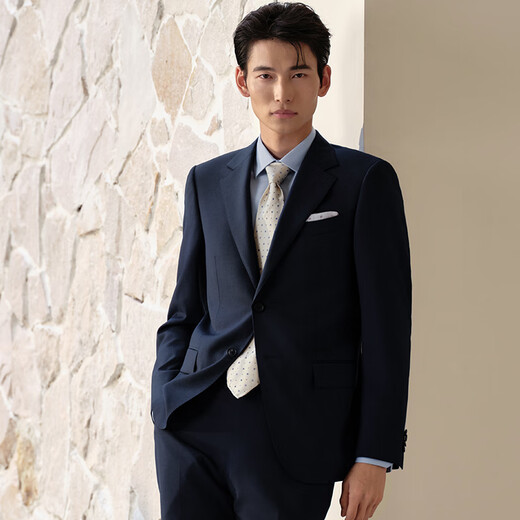 Angel Bird Suit Men's Suit Shopping Mall Same Style 2025 Spring Men's Business Formal Wool Suit Pants Suit Navy Blue 50 A(180/100) /Please note waist or pants