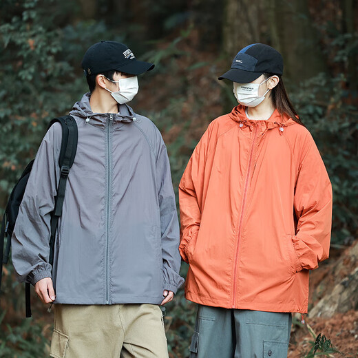 2025 New Skin Clothing Men Summer Trendy Versatile Ice Silk Thin Couple Jacket Fishing Sun Protection Clothes Hooded Purple L