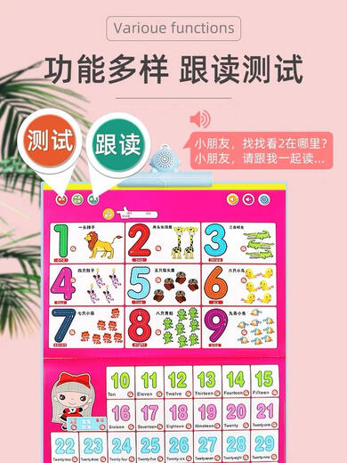 
Young children make a voice reading study book baby early education machine artifact charging toys Pinyin Tang poetry Chinese and English 50-face-Chinese, mathematics and English classroom reading-rechargeable model