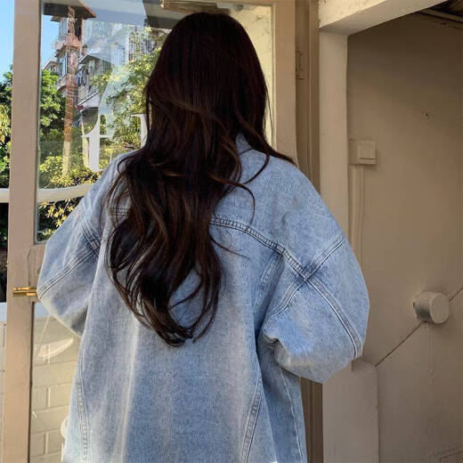 Jacket de mezclilla zhidoudou para mujeres en primavera y otoño estilo coreano chaqueta suelta de mezclilla fat mm chaqueta sin sombrero top chaqueta de mezclilla 9929 n.
